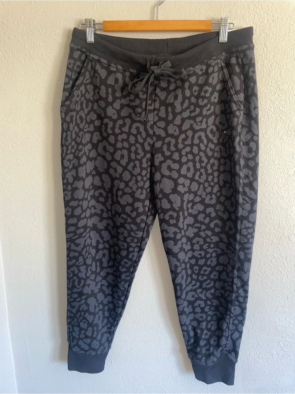 Nike Black and Gray Leopard Print Joggers